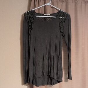 Pink Rose Long Sleeve Top Size Small